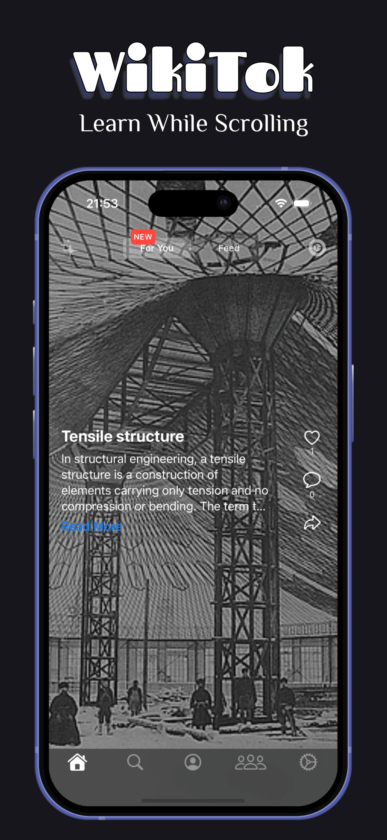 WikiTok App Interface